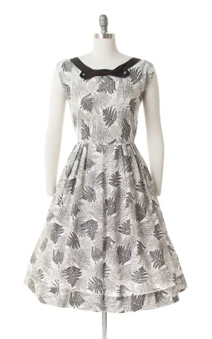 1950s Fern Print Cotton Sundress | medium