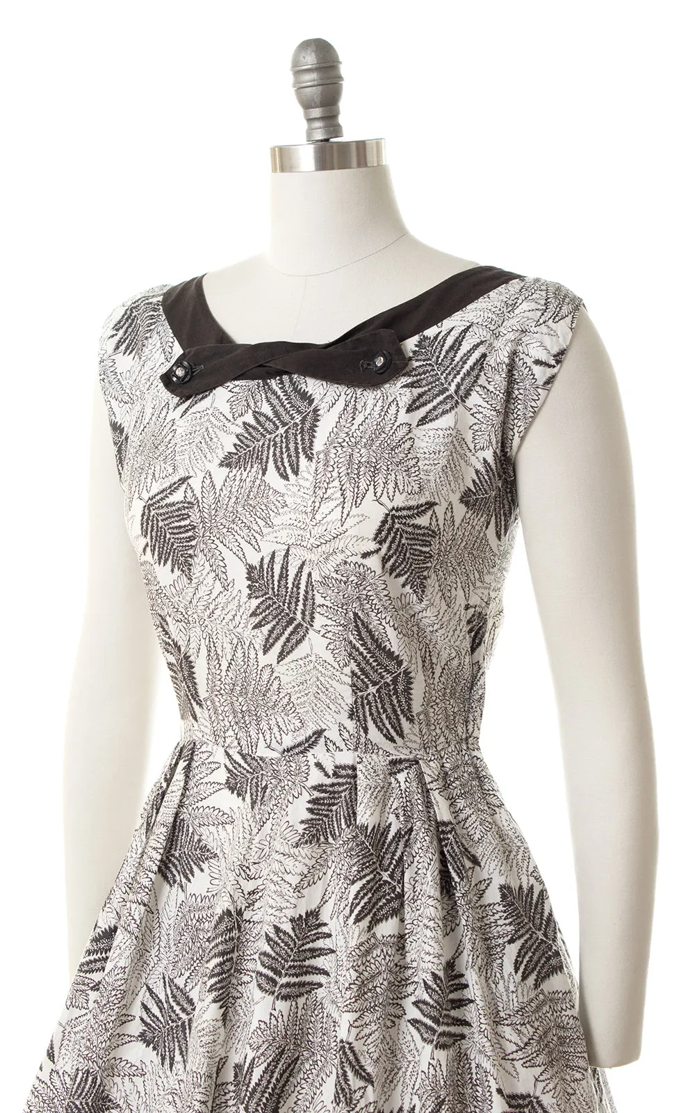 1950s Fern Print Cotton Sundress | medium