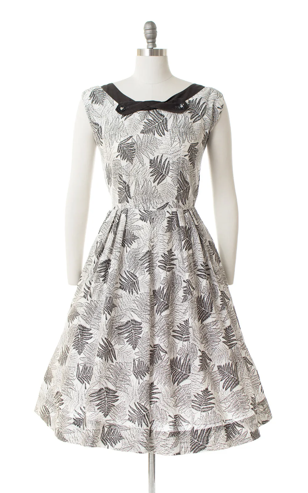 1950s Fern Print Cotton Sundress | medium