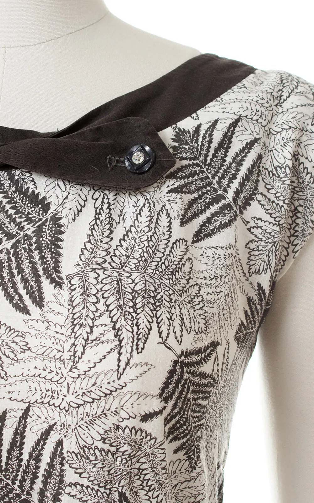 1950s Fern Print Cotton Sundress | medium