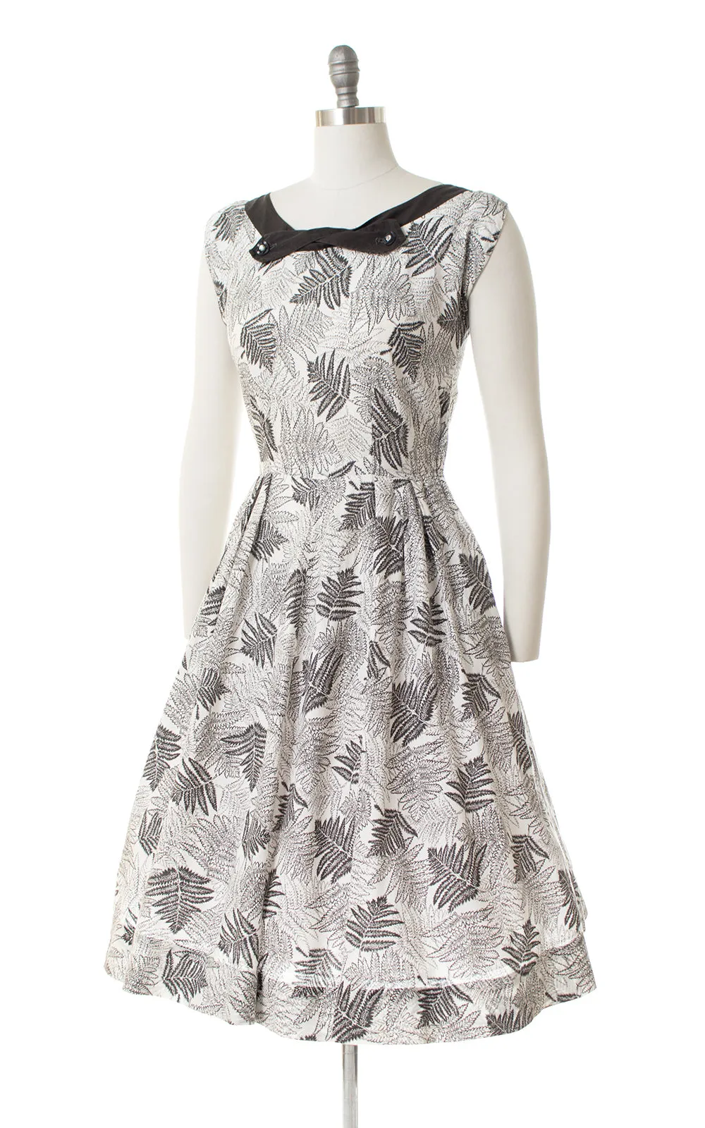 1950s Fern Print Cotton Sundress | medium