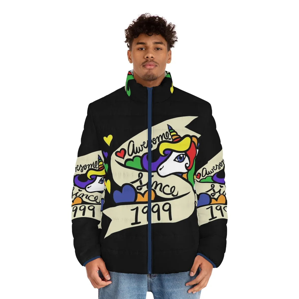 1999 Awesome Since Unicorn Puffer Jacket