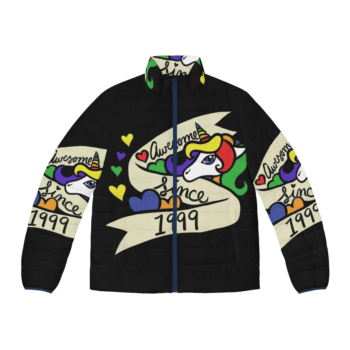 1999 Awesome Since Unicorn Puffer Jacket