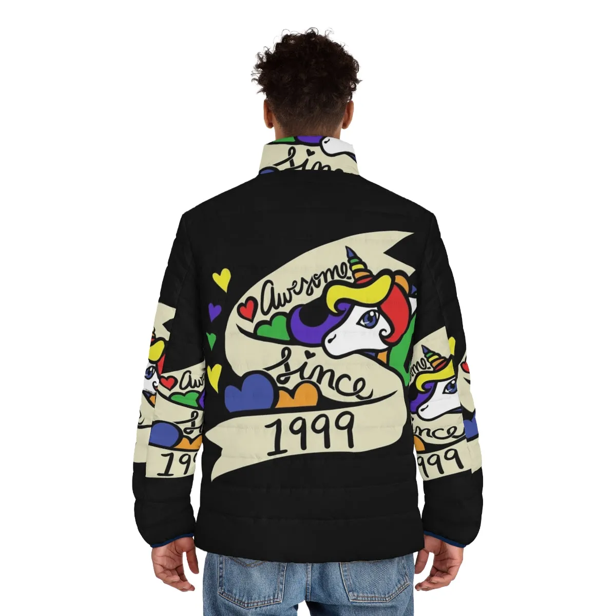 1999 Awesome Since Unicorn Puffer Jacket