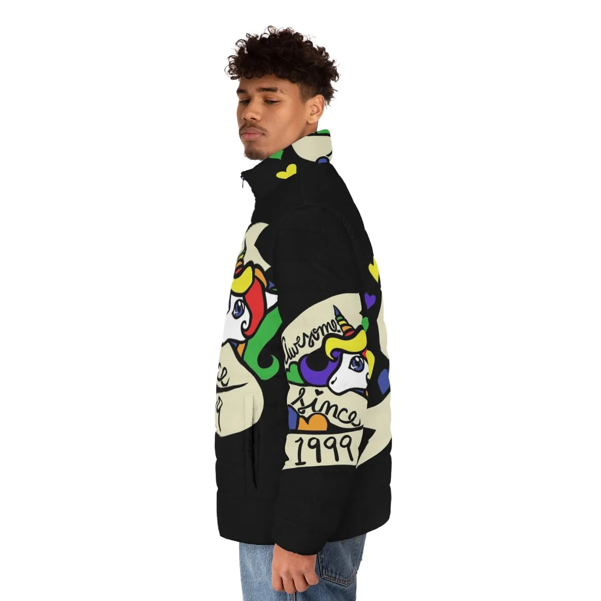 1999 Awesome Since Unicorn Puffer Jacket