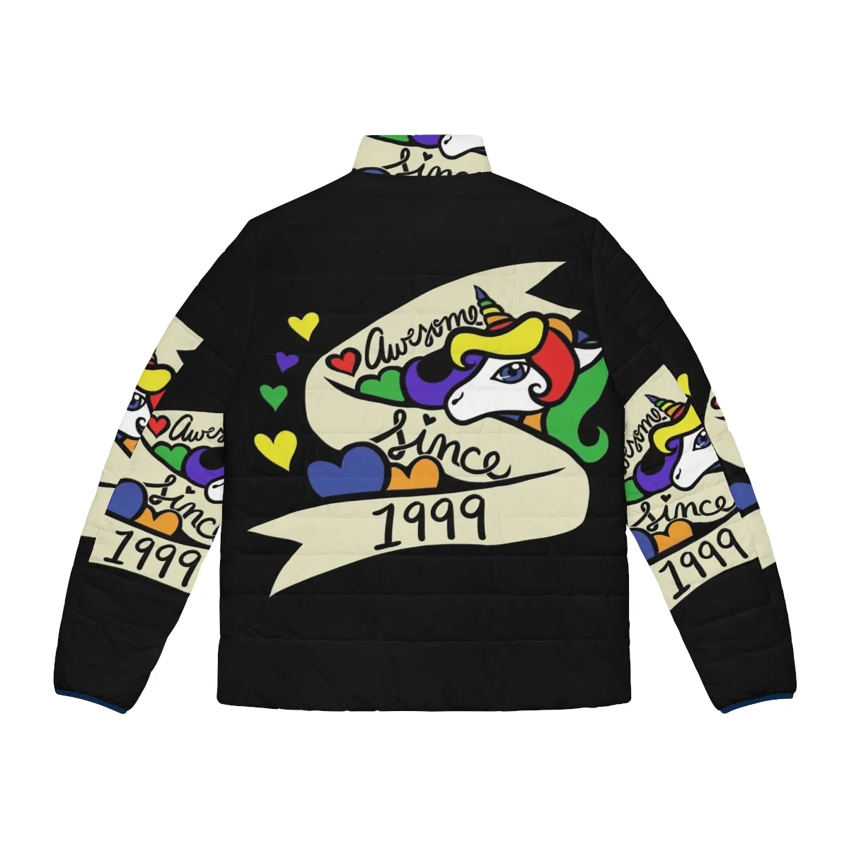 1999 Awesome Since Unicorn Puffer Jacket