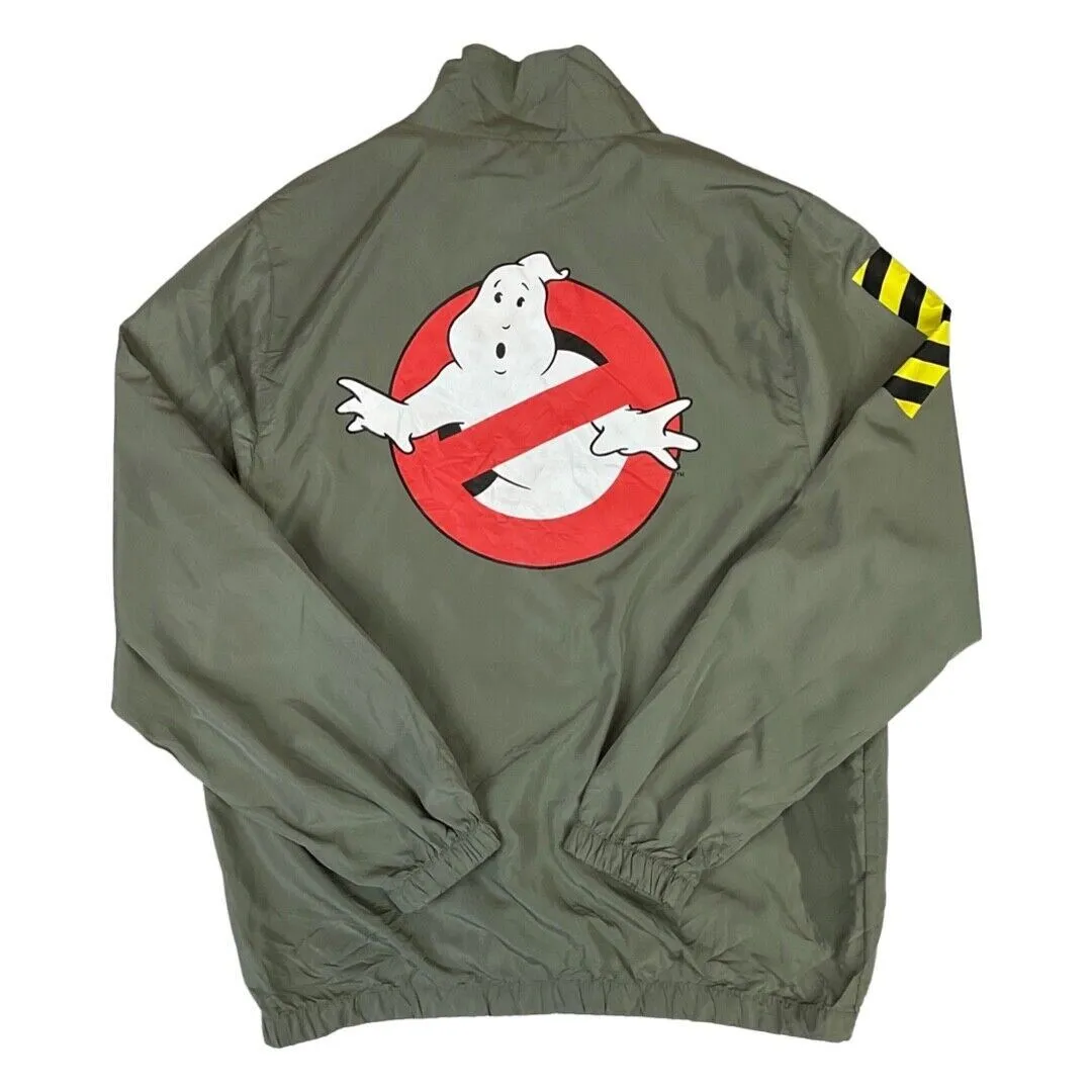 2017 Olive Green Ghostbusters Lootwear Exclusive Full Zip Windbreaker Medium