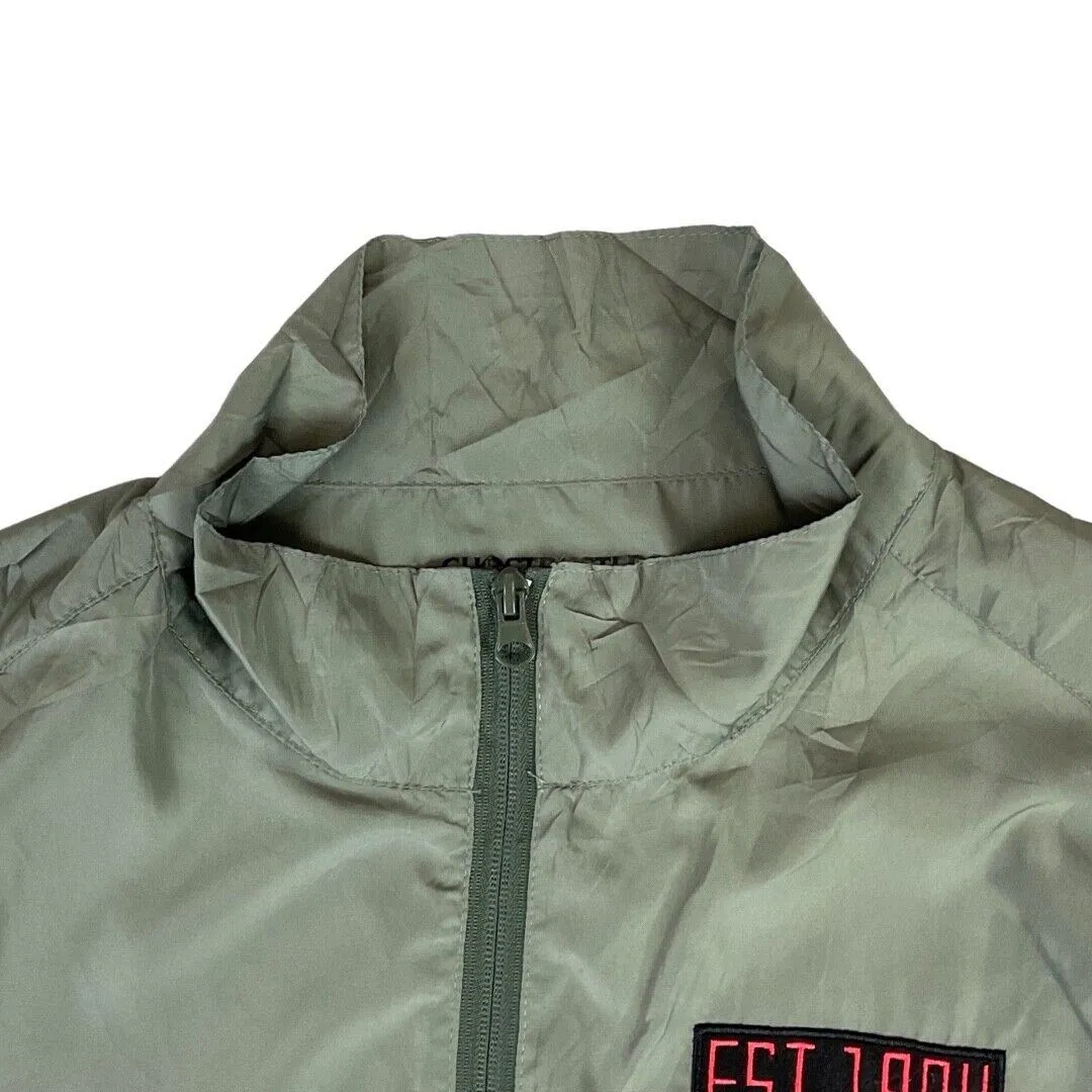 2017 Olive Green Ghostbusters Lootwear Exclusive Full Zip Windbreaker Medium