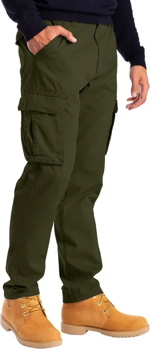 Alamo Mens Slim Fit Cargo Pants - 100% Cotton Heavy Duty Cargo Work Pants for Men