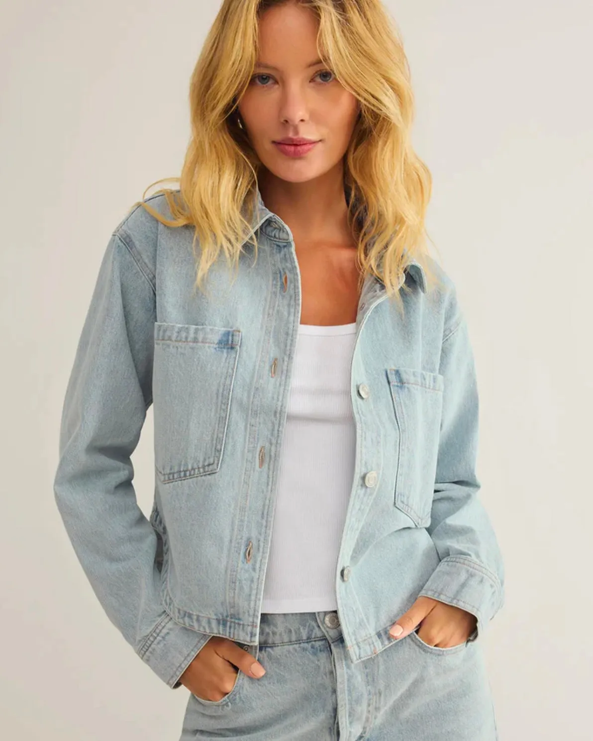 All Day Cropped Denim Jacket