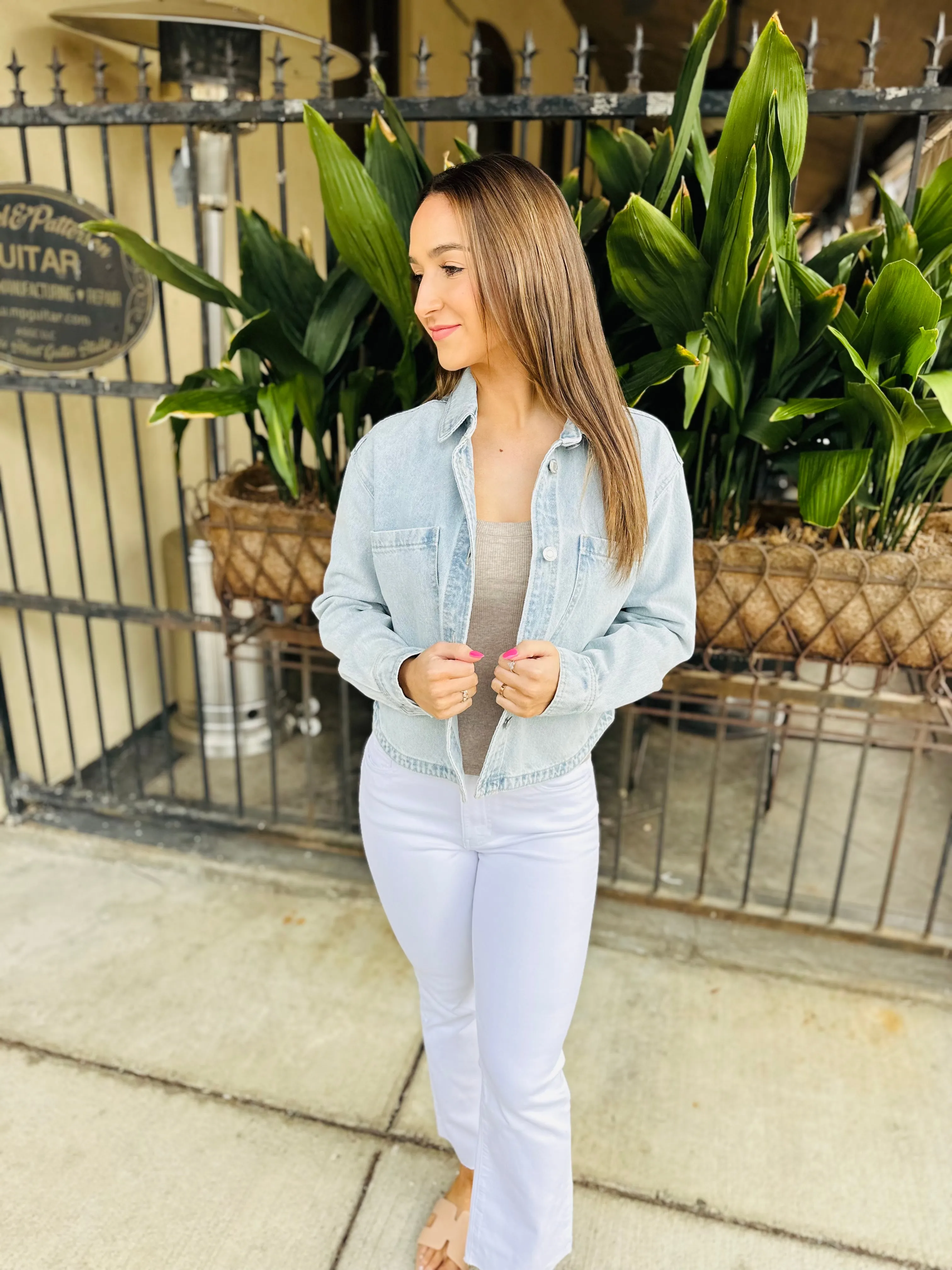 All Day Cropped Denim Jacket