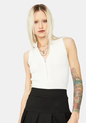 Bliss Favorite By Far Zip Up Tank Top
