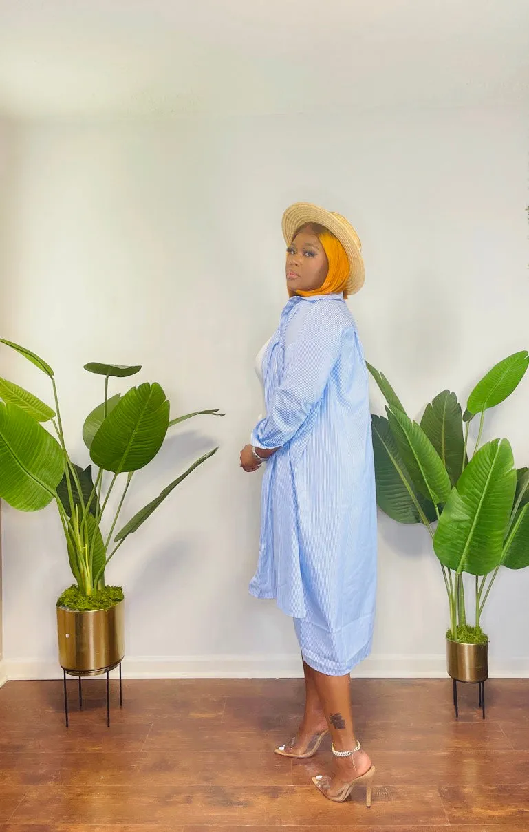 BRITTANY Hi-Low Shirt Dress
