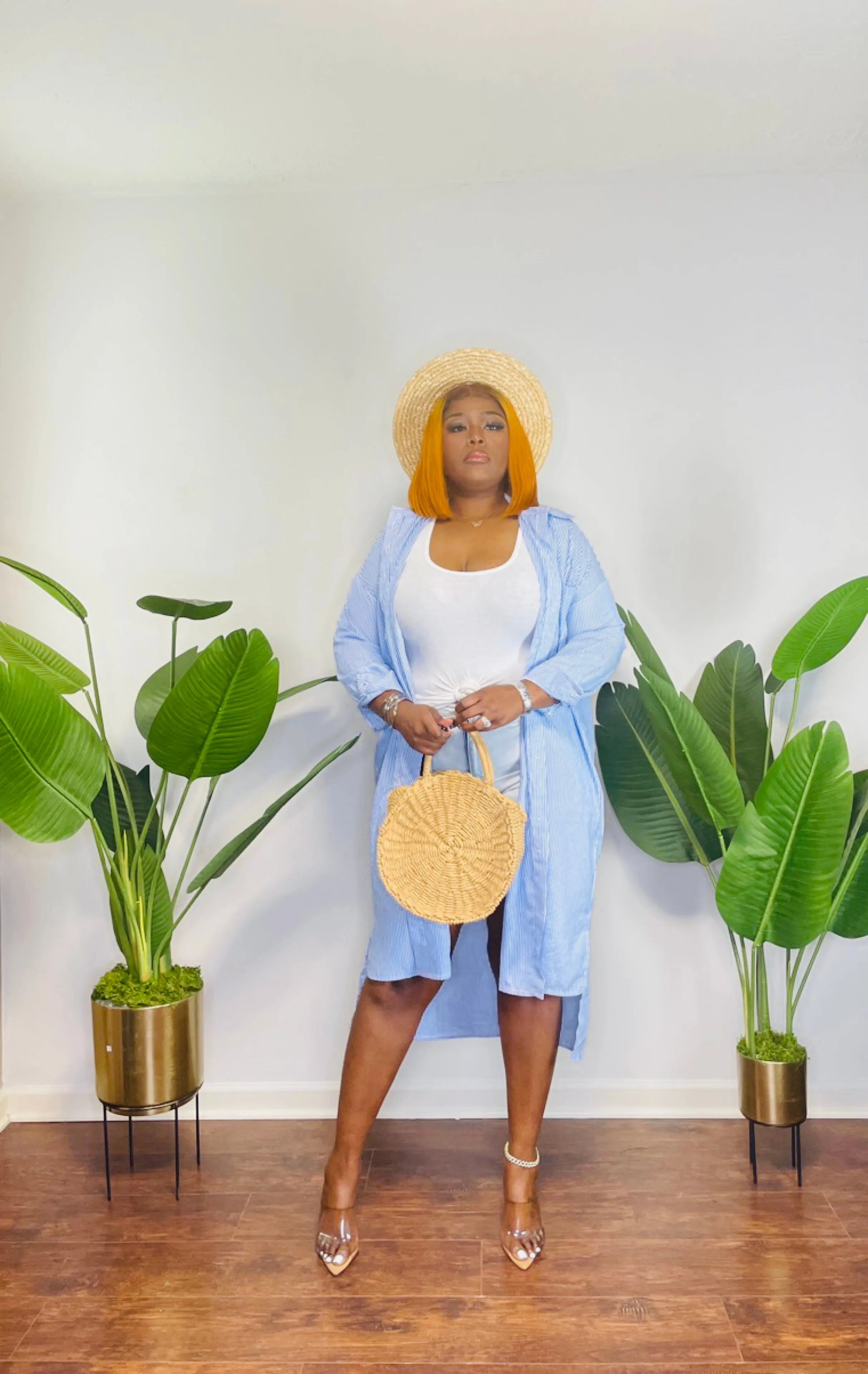 BRITTANY Hi-Low Shirt Dress