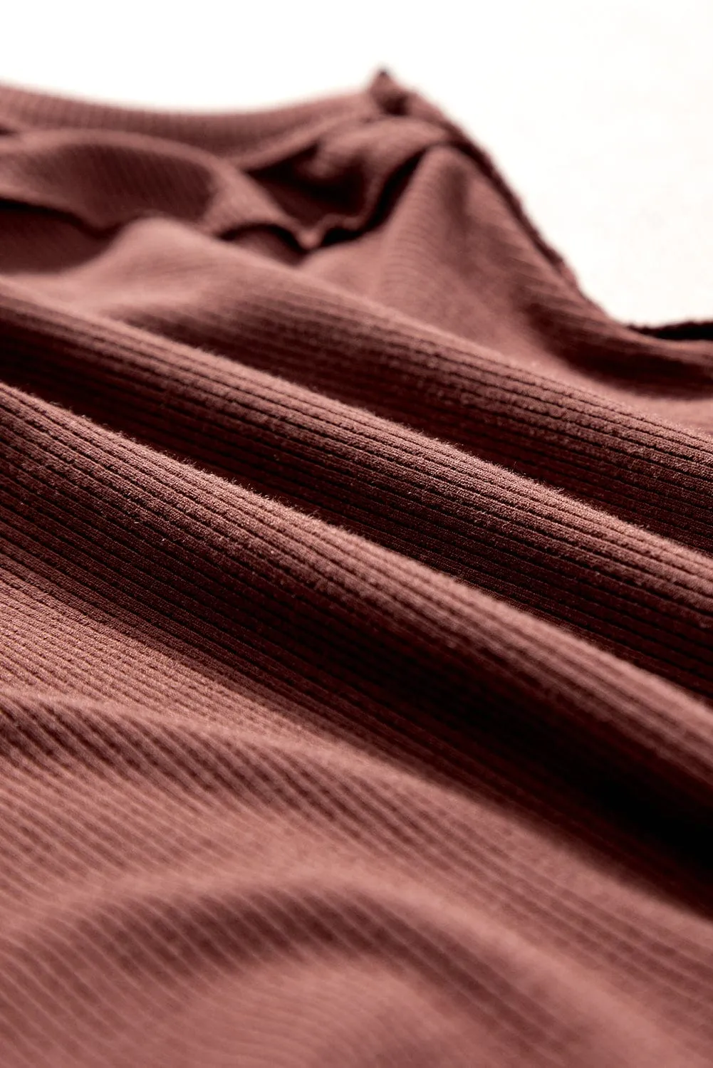 Caffeine Ribbed Sleeveless U-Neck Tank Top