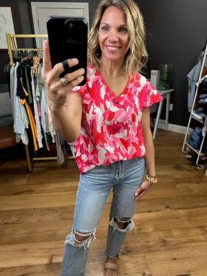 Change My Life Textured Top - Hot Pink