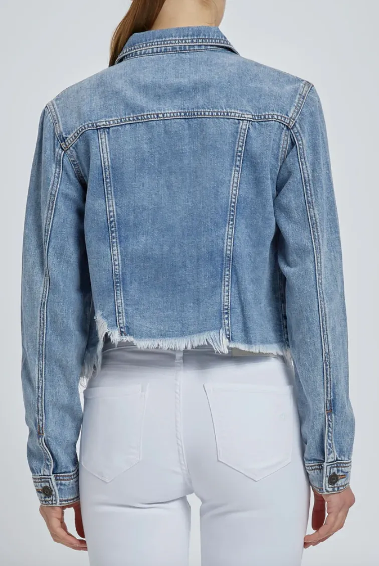 CROPPED FITTED JEAN JACKET