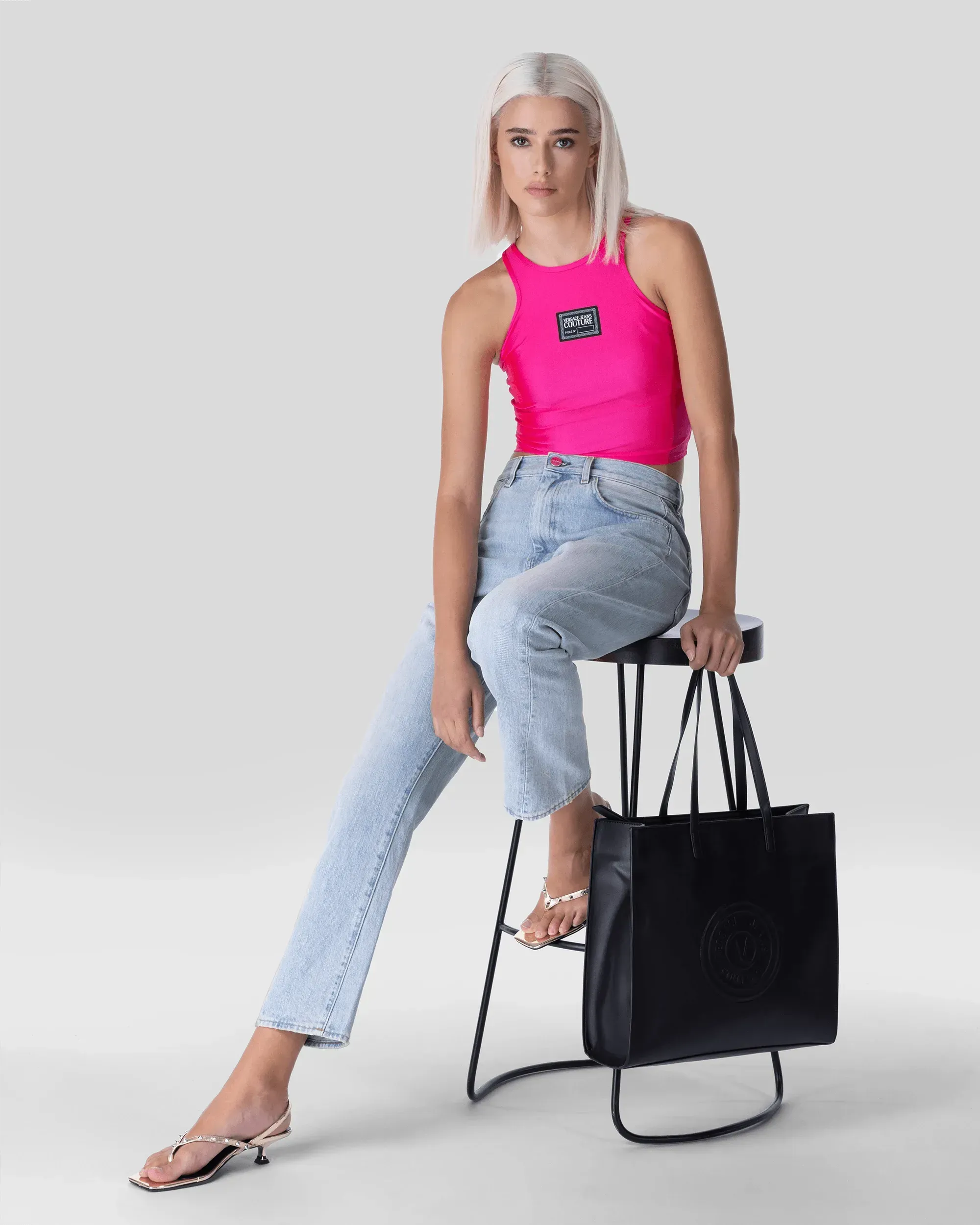 Cropped Patch Logo Tank Top