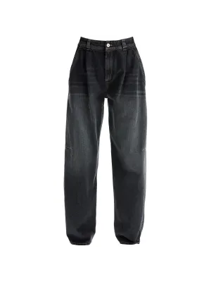 Curved Leg Denim Jeans