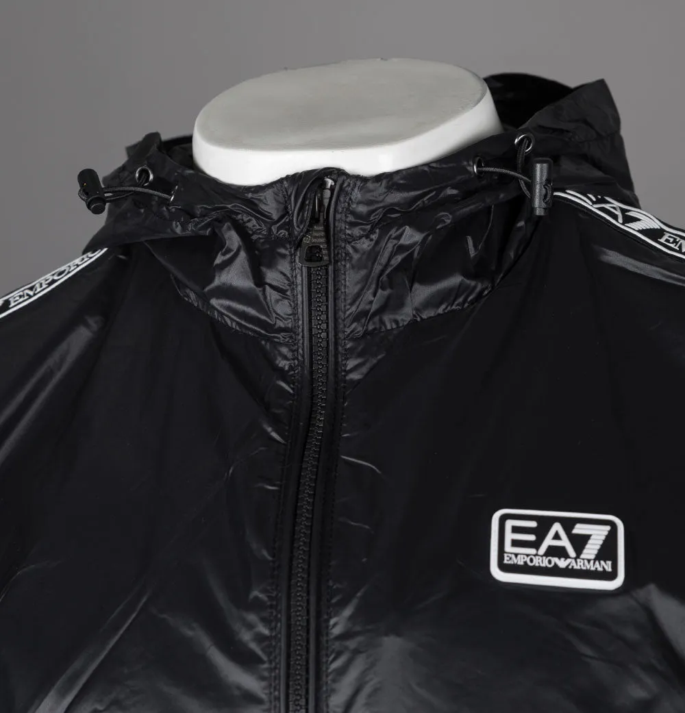 EA7 Logo Series Taping Windbreaker Jacket Black