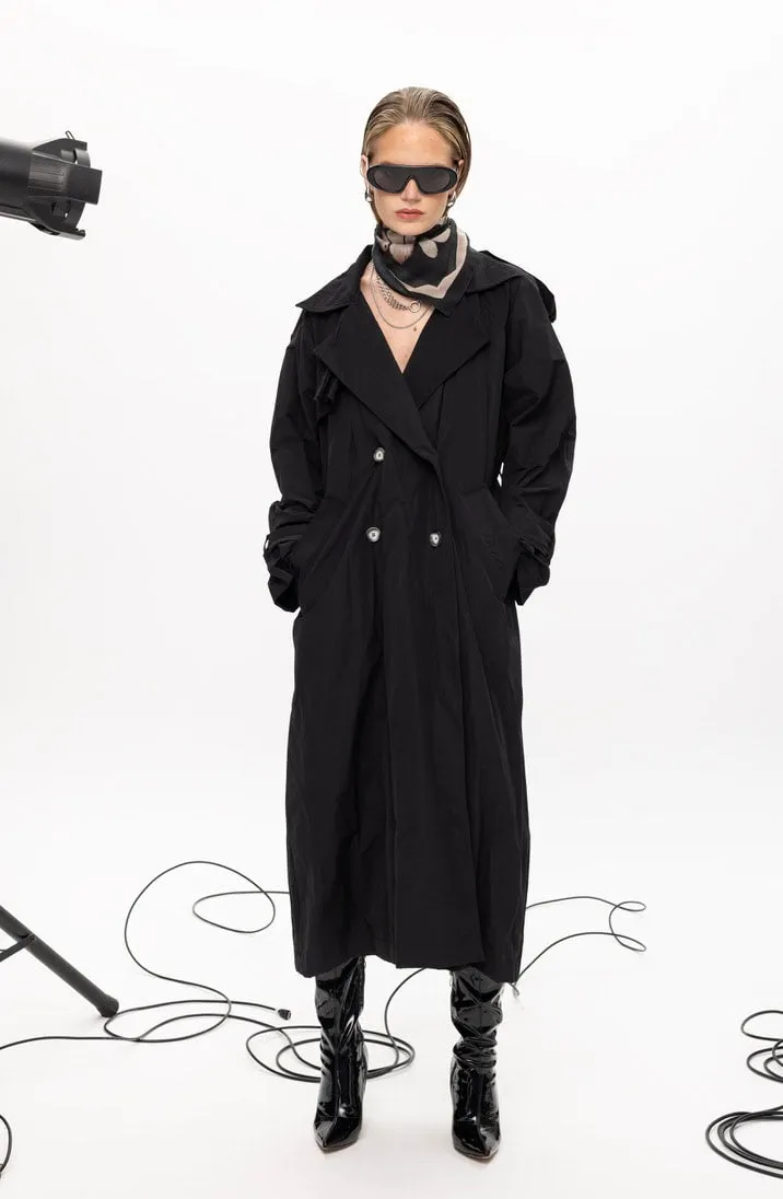 Edge beige trench coat