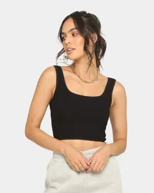 EN ES Women's Crop Singlet Black