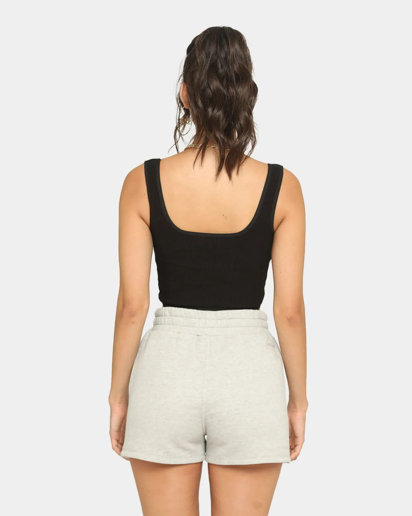 EN ES Women's Crop Singlet Black