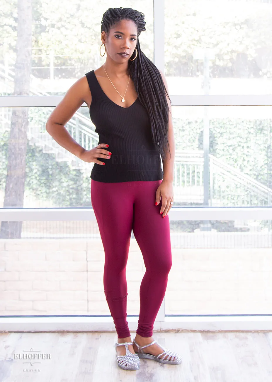 Essential Gwen Legging - Burgundy