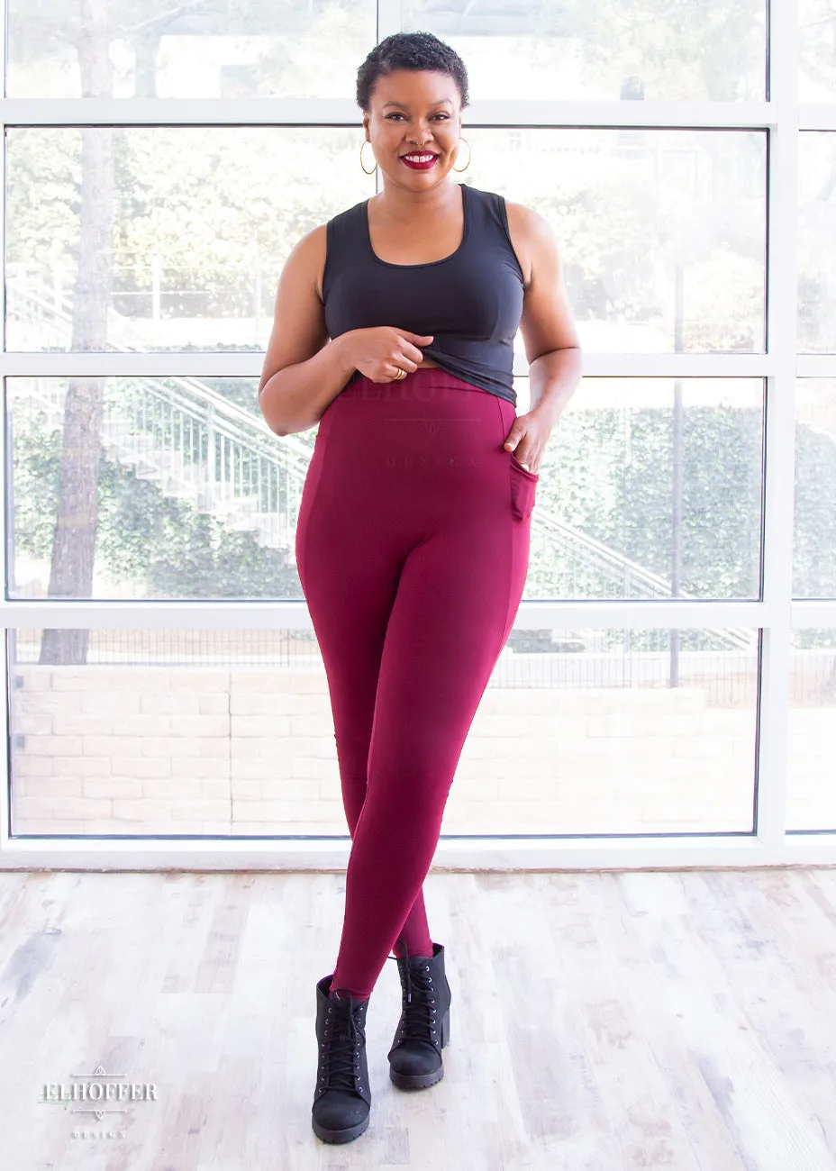 Essential Gwen Legging - Burgundy