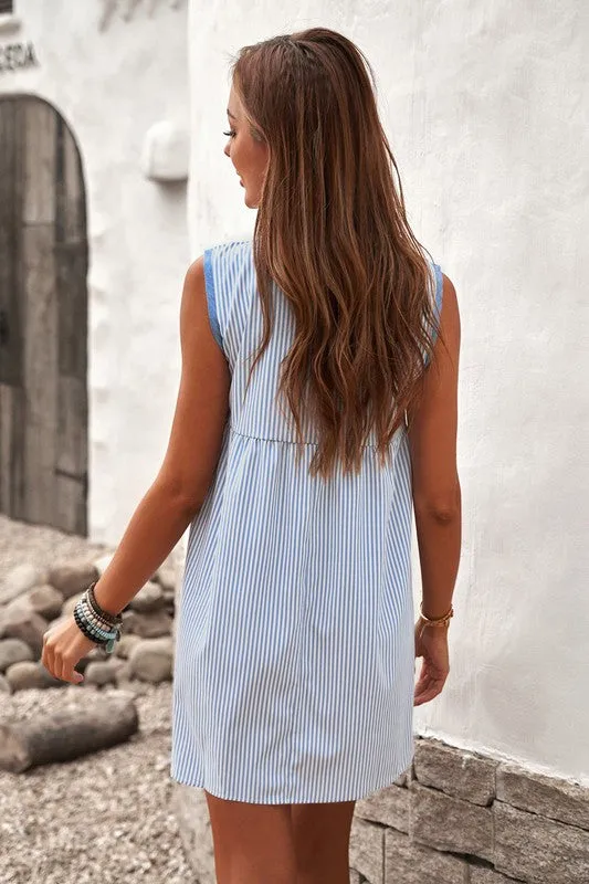 Floral Betty Striped Dress