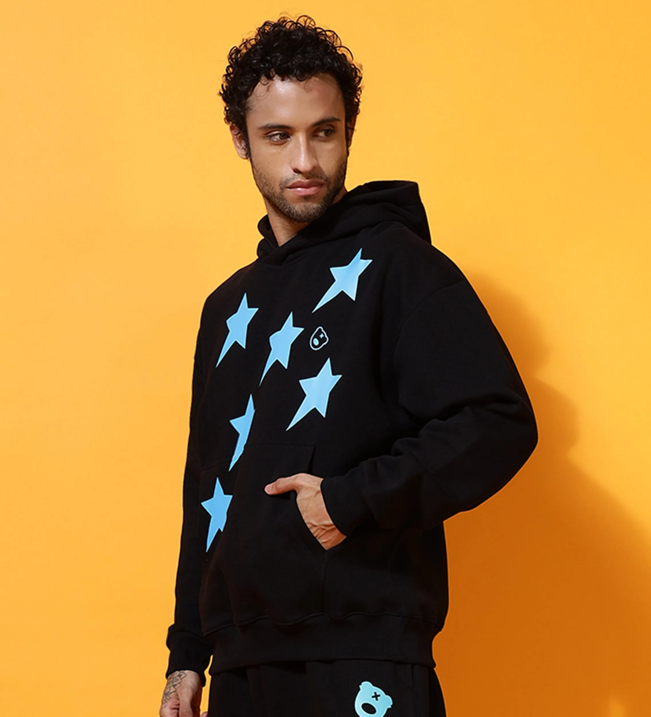 Front Stars Oversized Hoodie