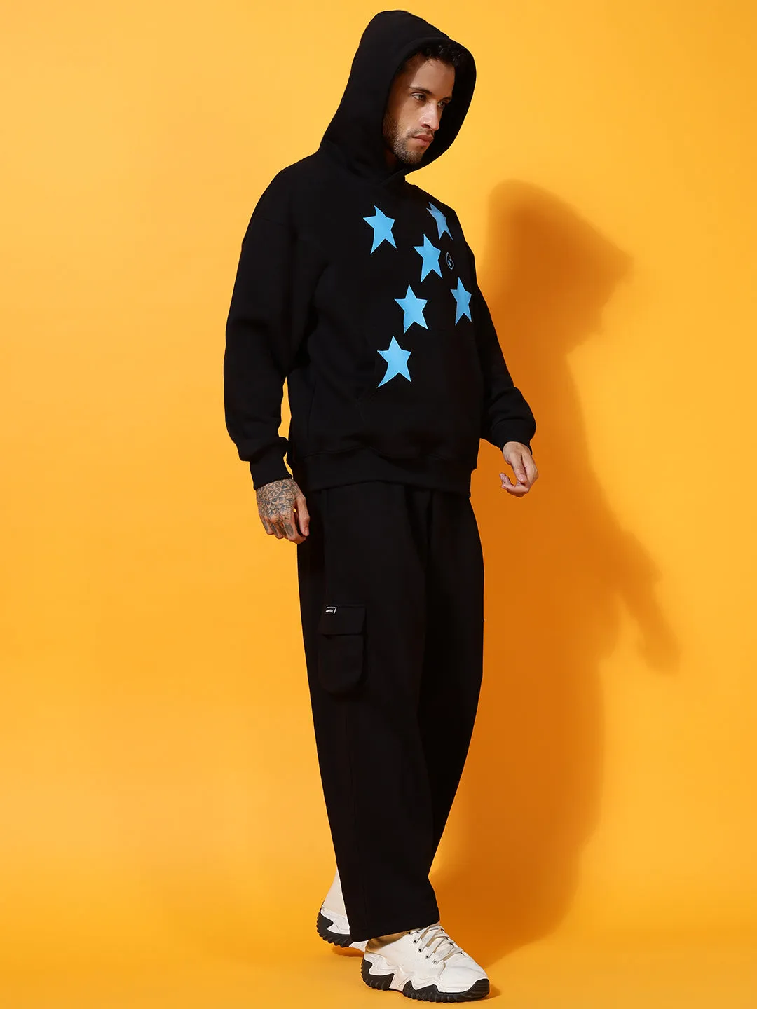 Front Stars Oversized Hoodie