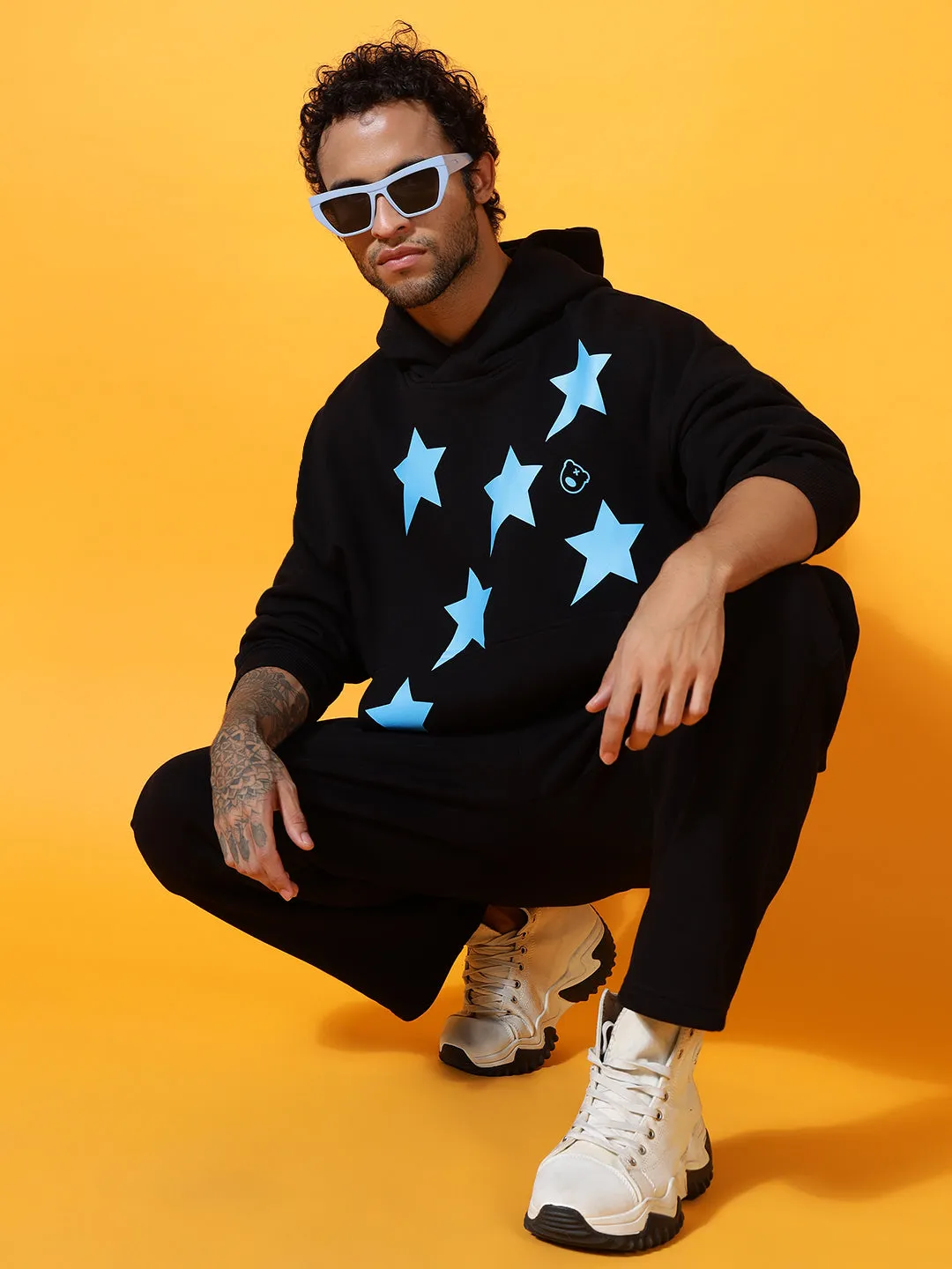 Front Stars Oversized Hoodie