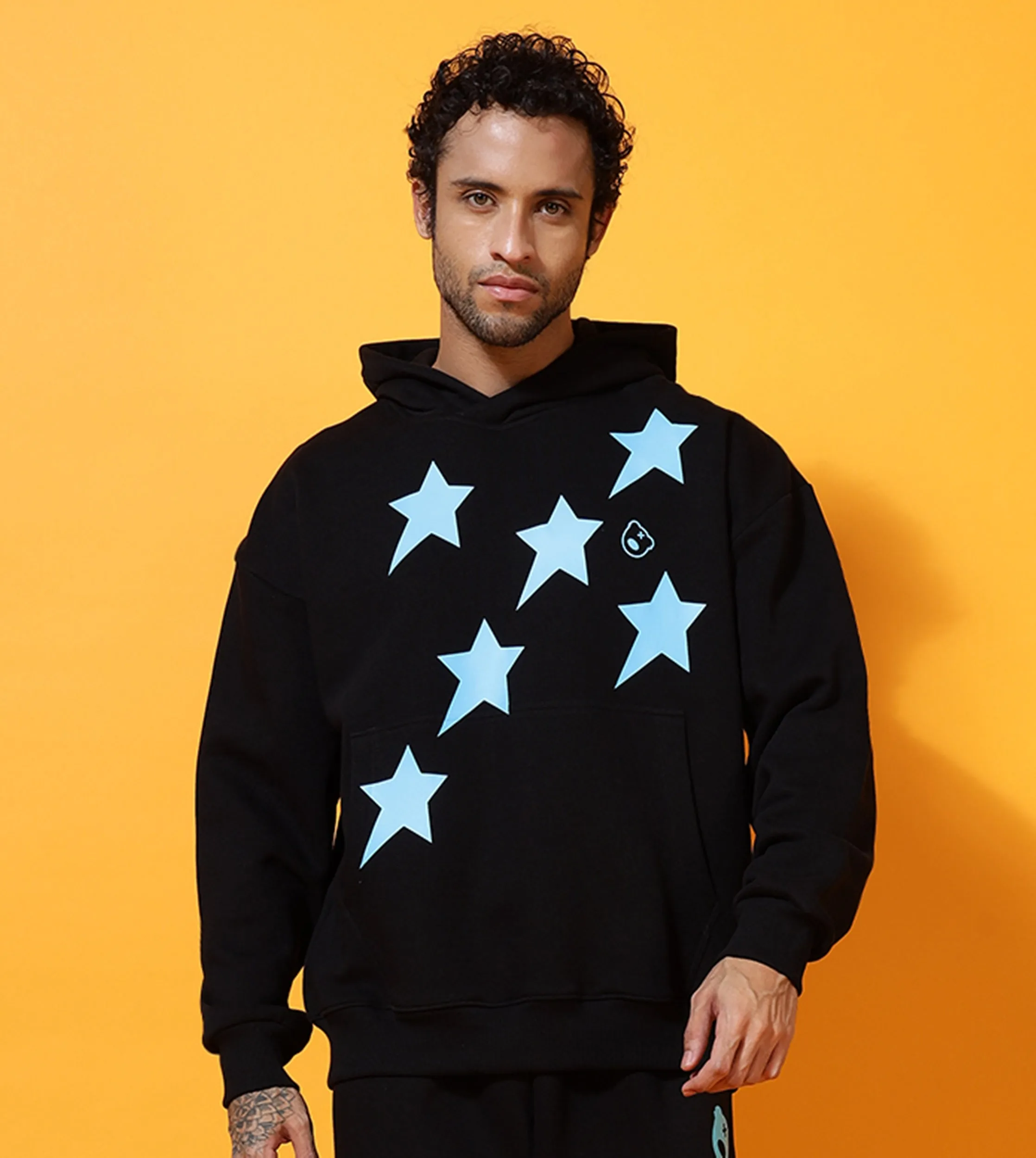 Front Stars Oversized Hoodie