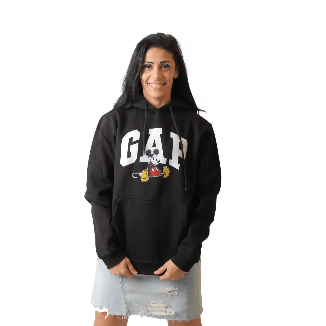 GAP X Mickey Women Hoodie (Oversized) - Black