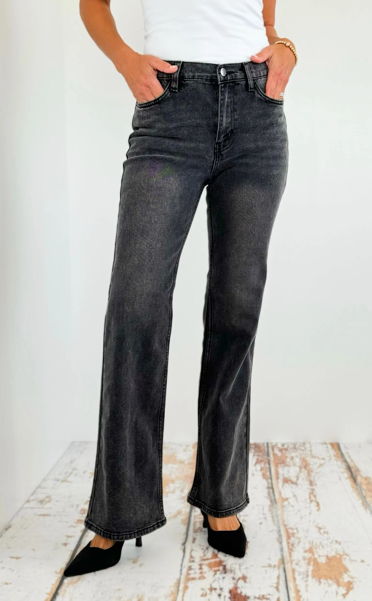 High-Waisted Flare Jeans