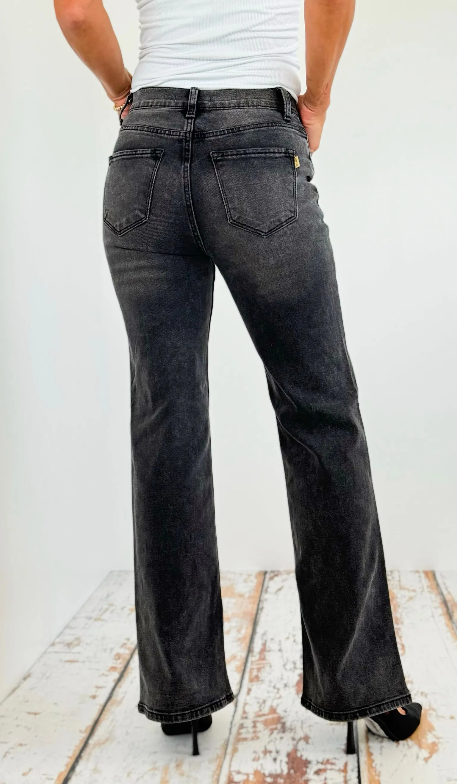 High-Waisted Flare Jeans