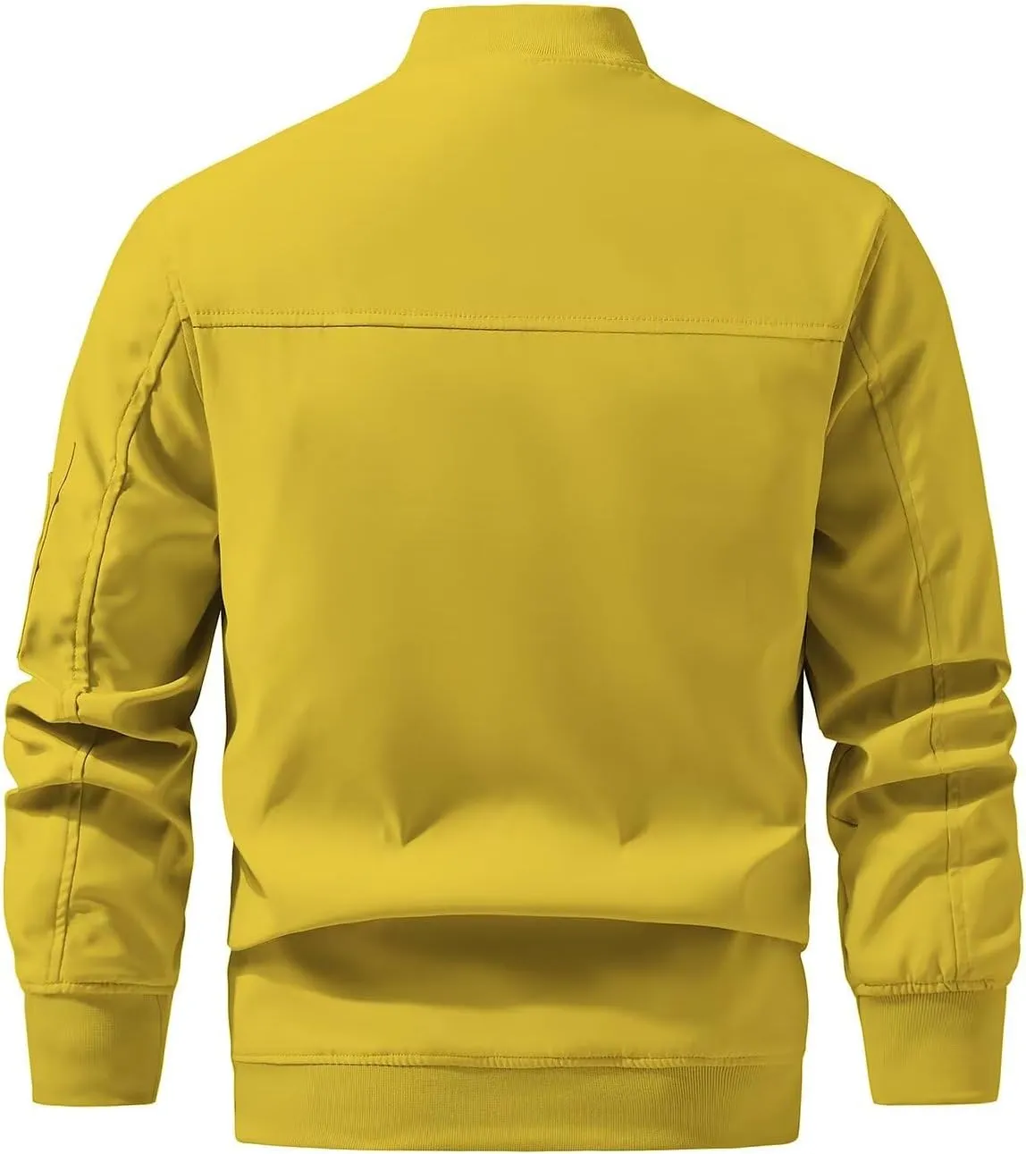 INVACHI Men's Bomber Jacket Lightweight Casual Windbreaker Spring Fall Zip Up Coat with Pocket