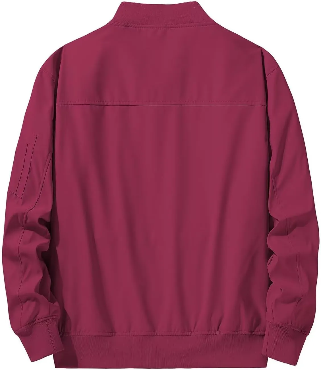 INVACHI Men's Bomber Jacket Lightweight Casual Windbreaker Spring Fall Zip Up Coat with Pocket