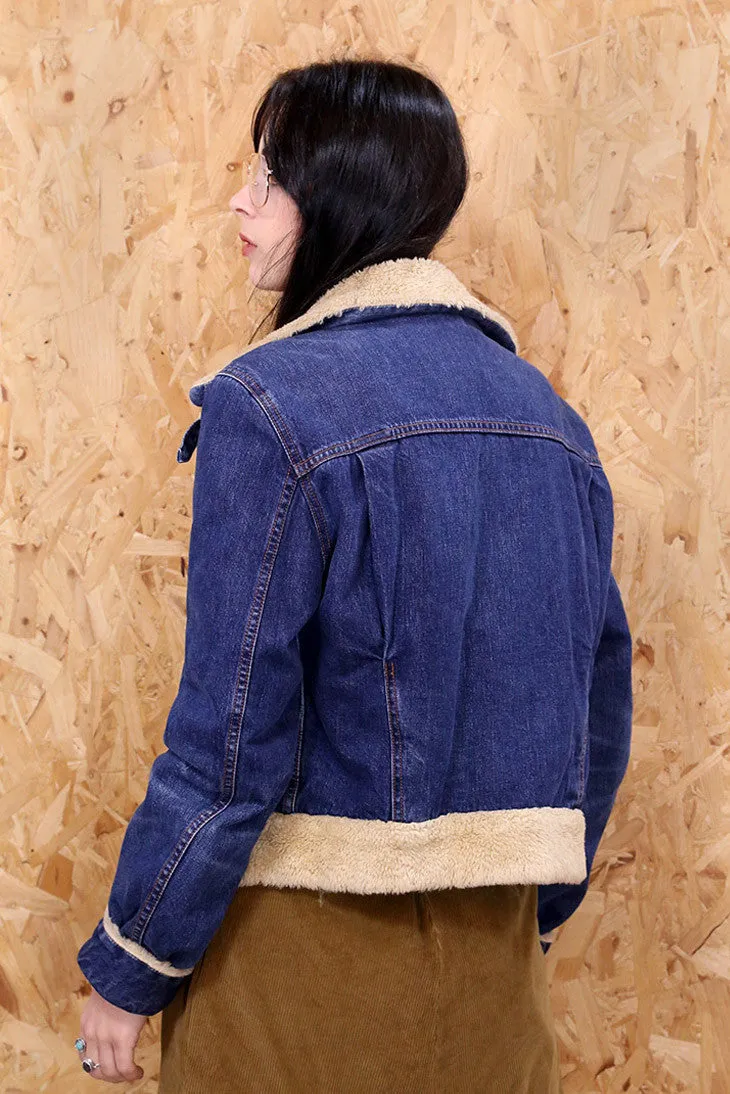 Levi's Cropped Denim Sherpa Jacket