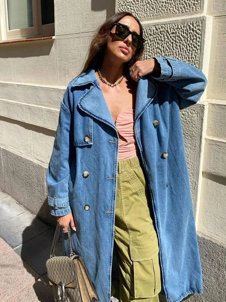 Liisa Denim Trench Coat