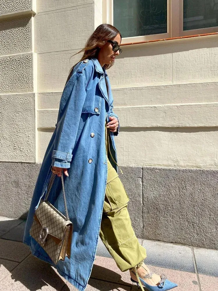 Liisa Denim Trench Coat