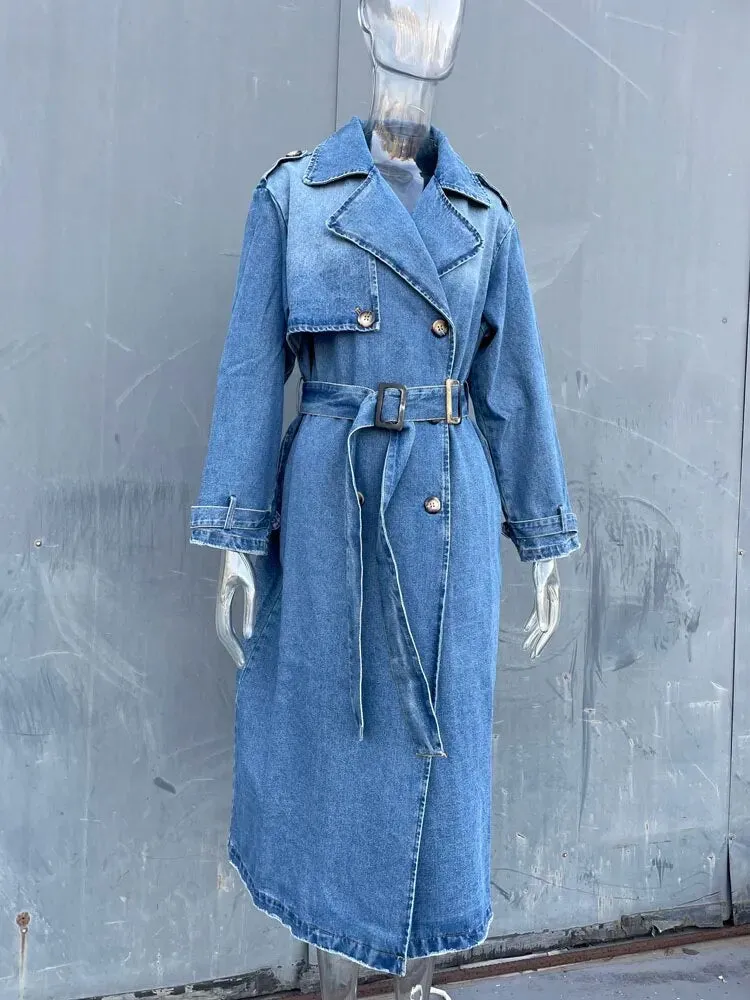 Liisa Denim Trench Coat