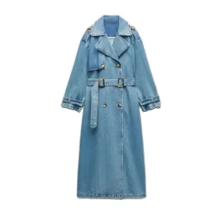 Liisa Denim Trench Coat