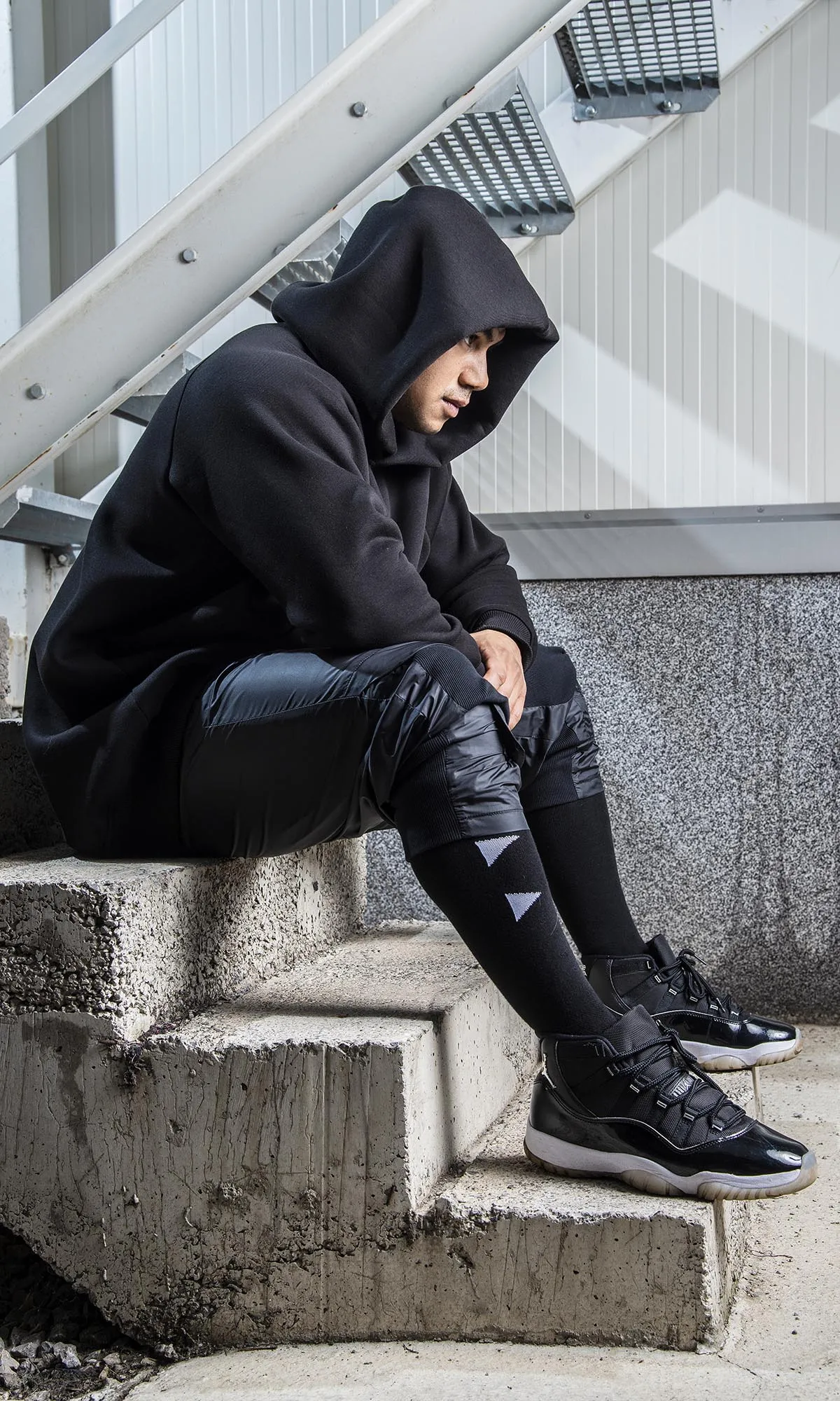 Long Hoodie with Raglan Shoulders