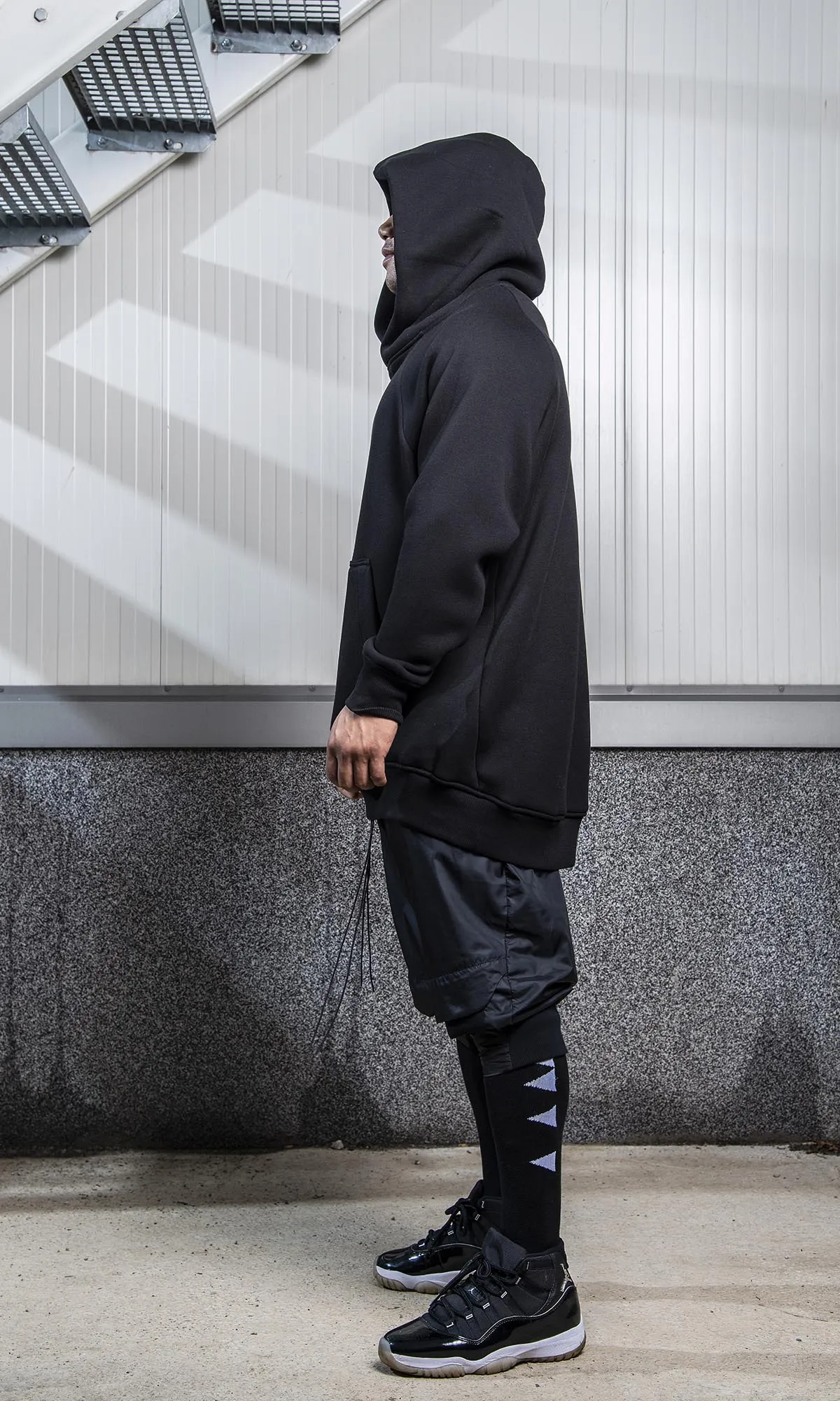 Long Hoodie with Raglan Shoulders