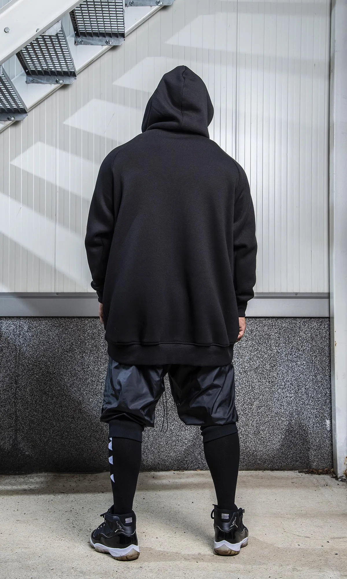 Long Hoodie with Raglan Shoulders
