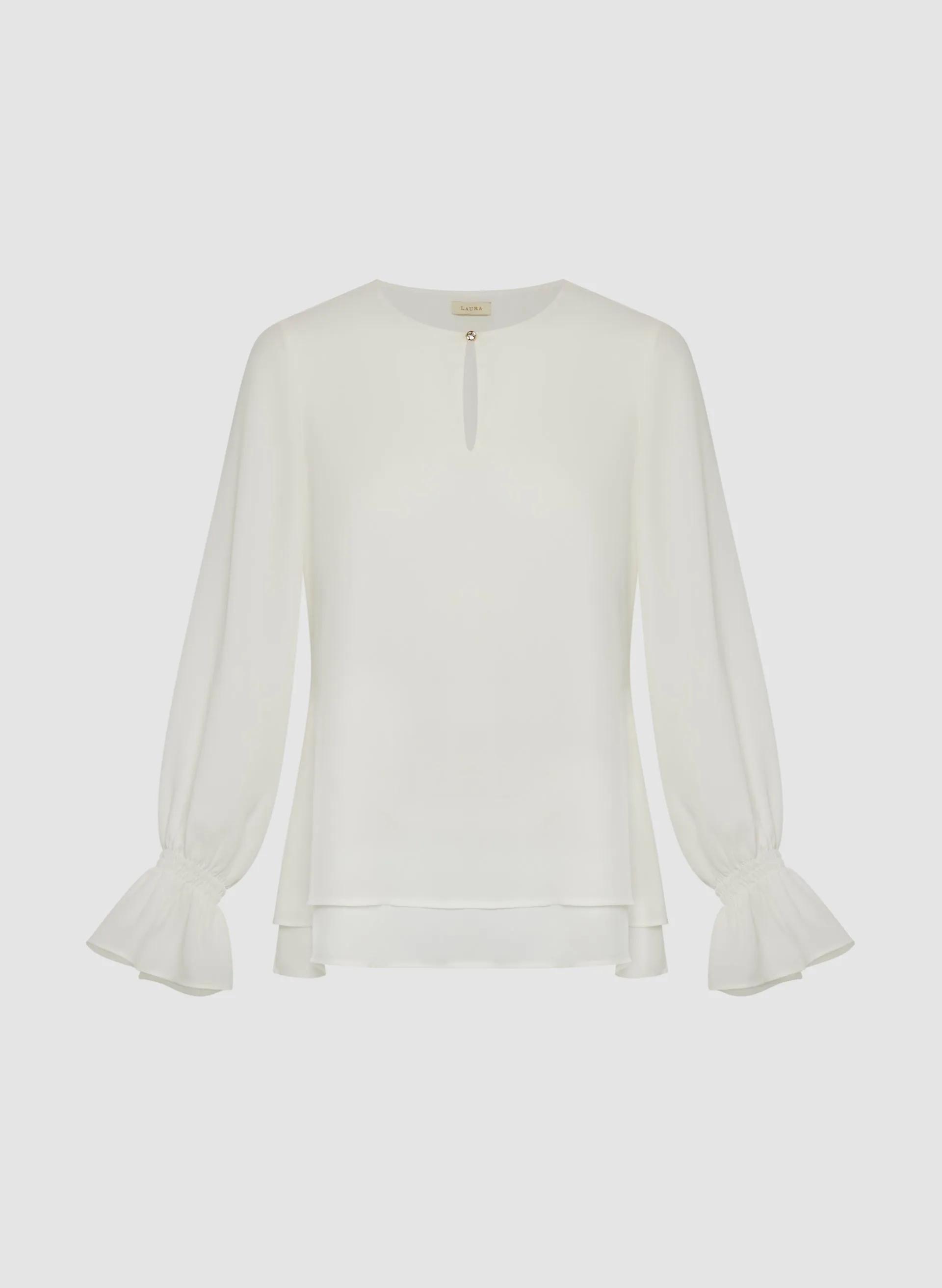 Long Sleeve Double Layer Blouse