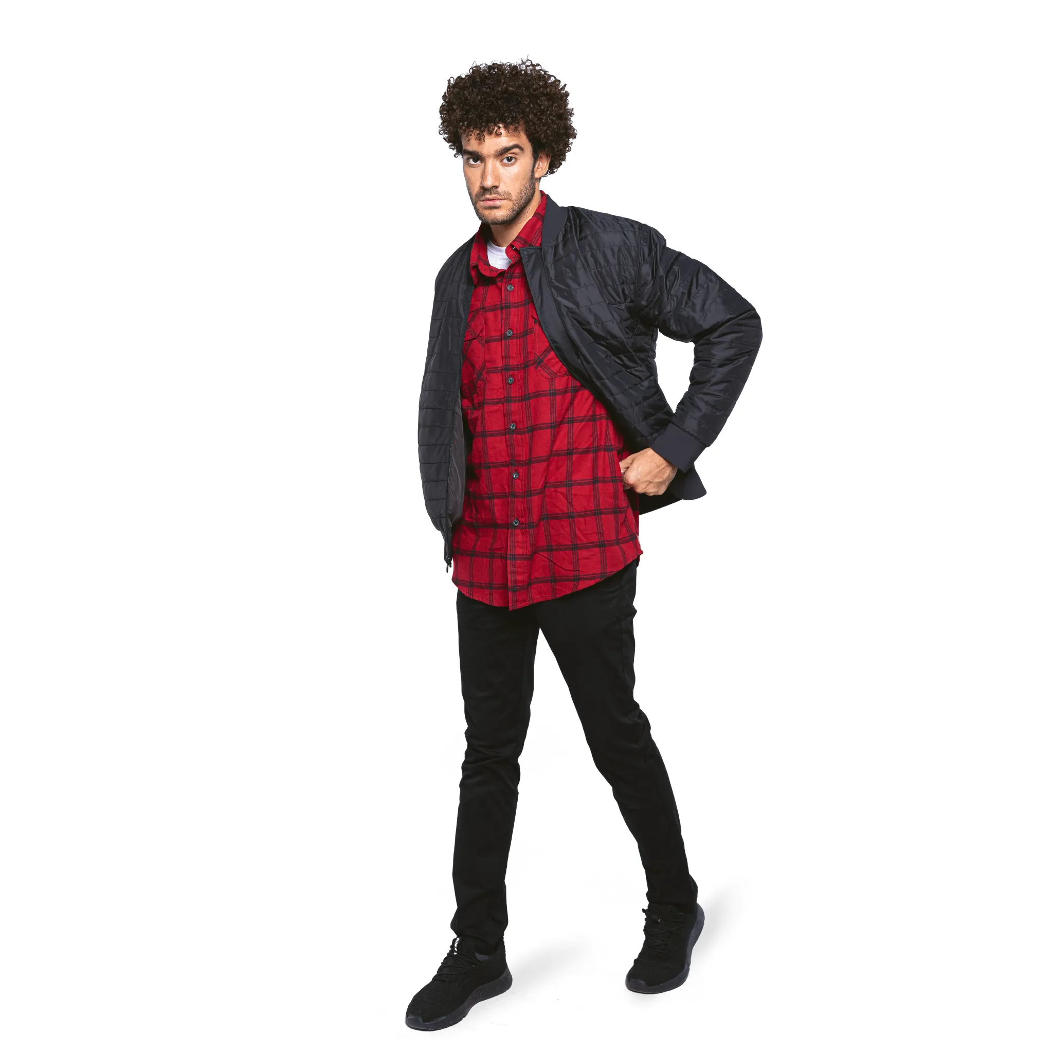 Men Puffer Jacket - Black