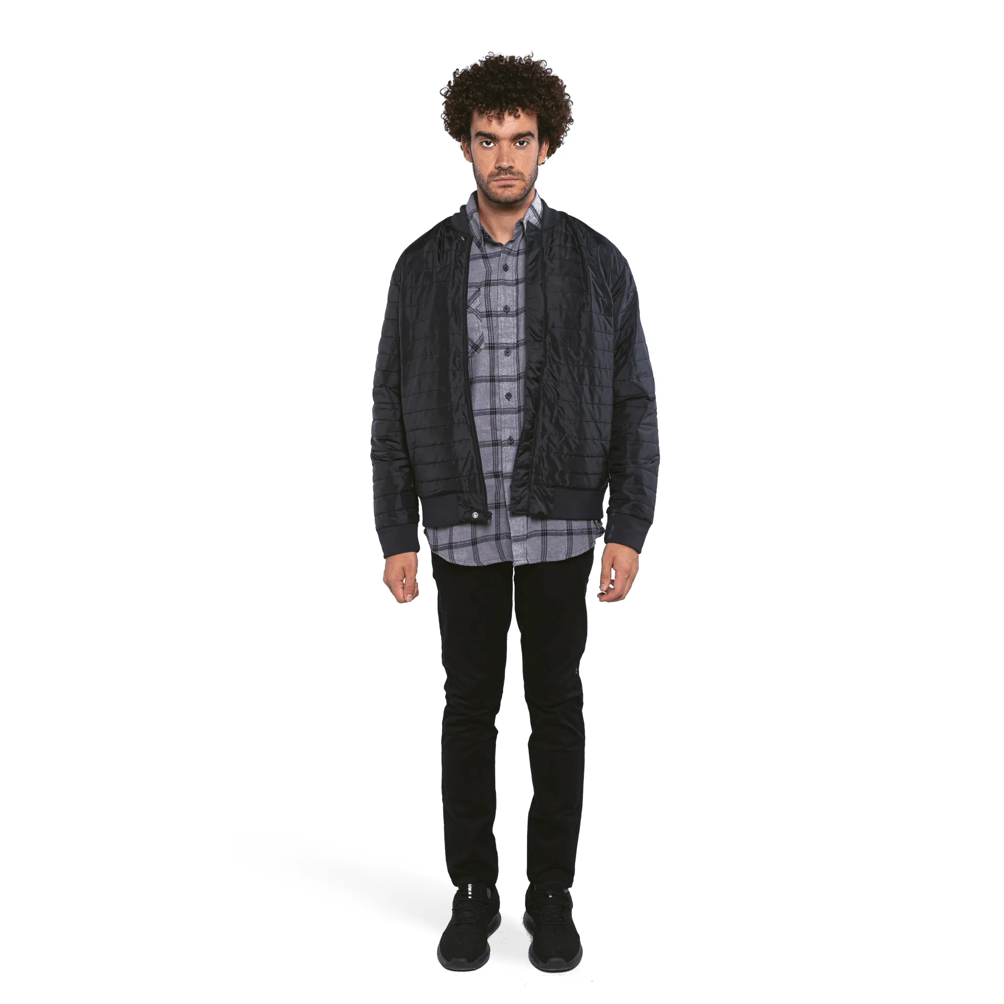 Men Puffer Jacket - Black